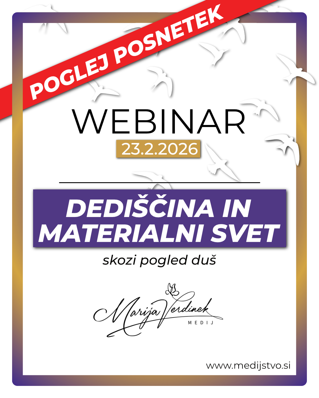 Webinar: Dediščina in materialni svet skozi pogled duš (POSNETEK)